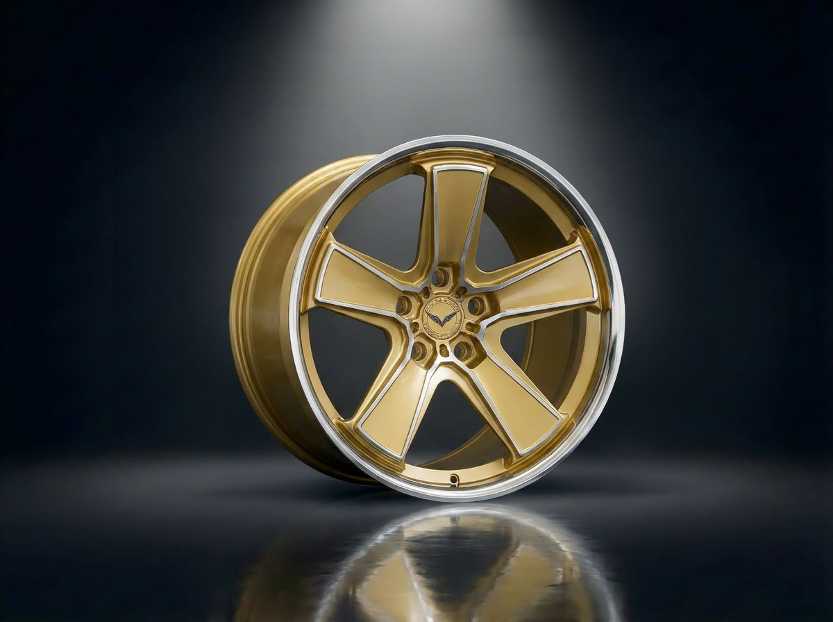MONERO 10NE - III forged wheel — Satin Gold / Polished Lip finish