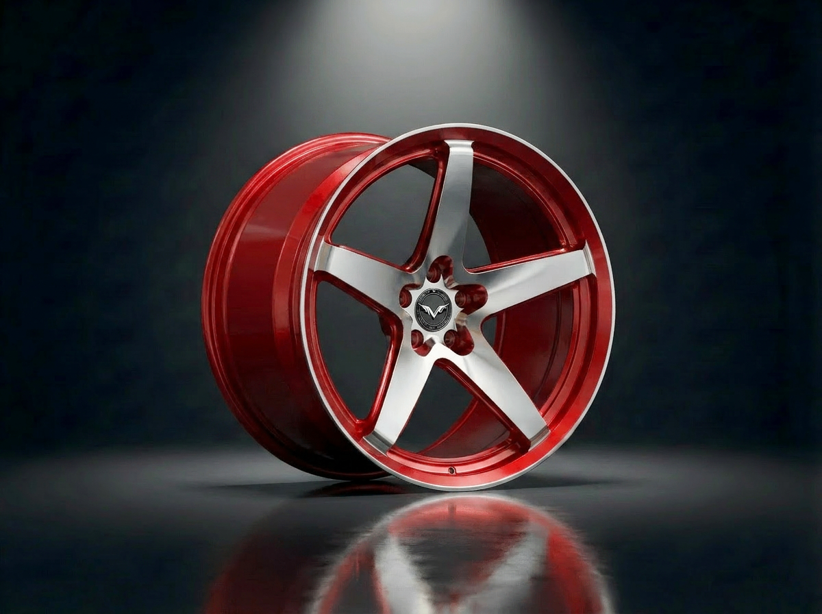 MONERO 10NE - XIV forged wheel — Rosso Red / Bright Face finish