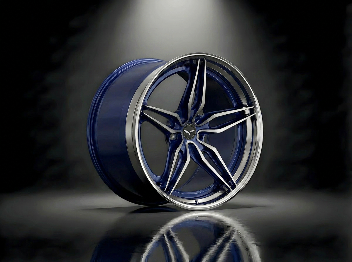 MONERO 10NE - VIII forged wheel — Electric Blue / Mirror Lip finish