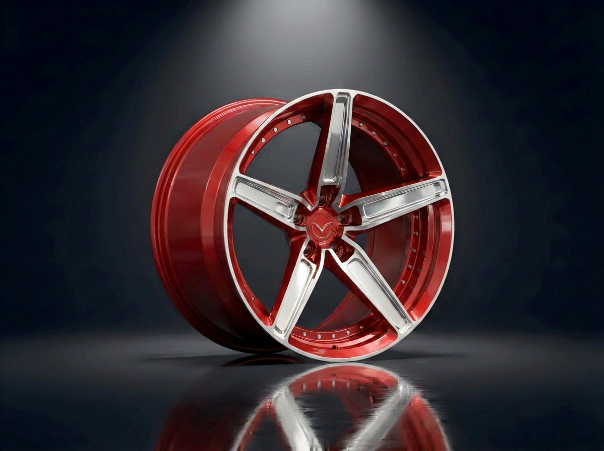 MONERO 10NE - XVIII forged wheel — Candy Red / Polished Face finish