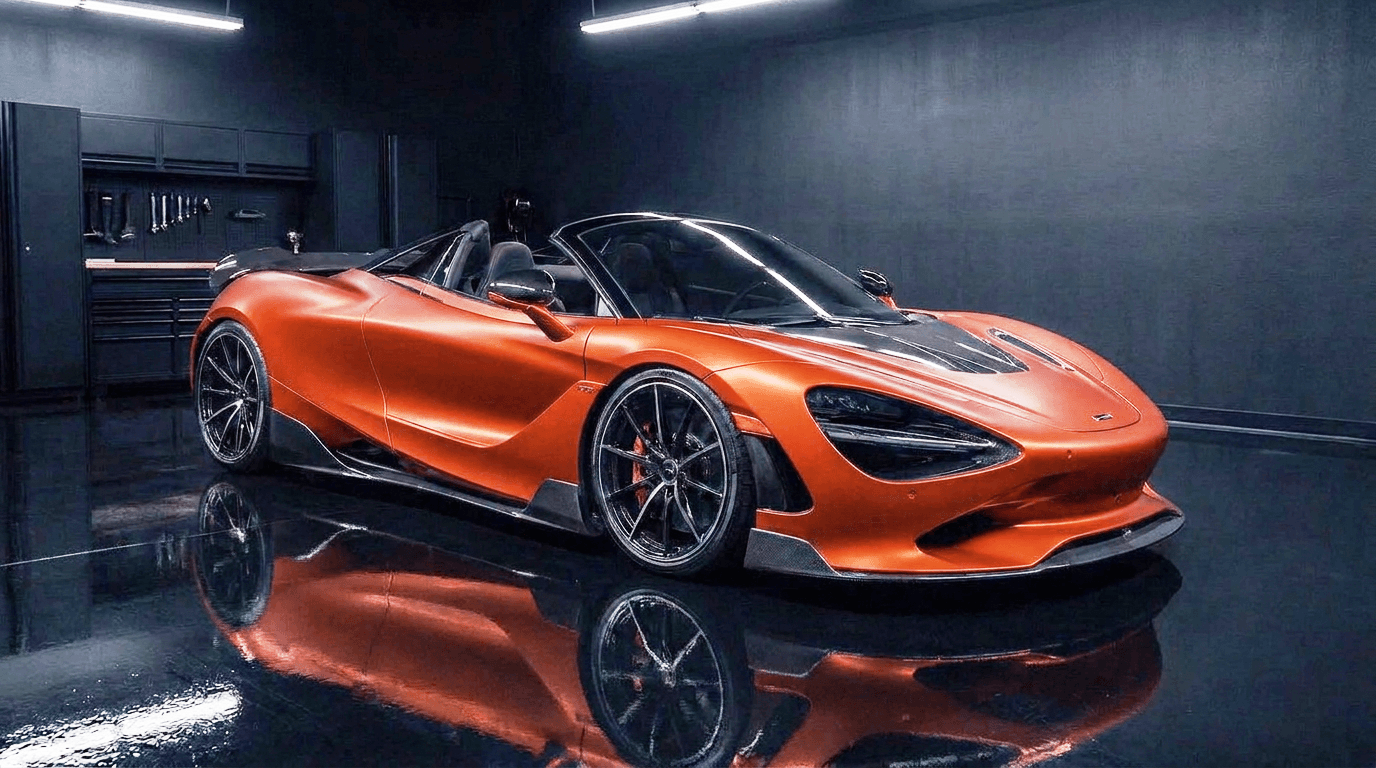 McLaren 750S with dry carbon front lip installed