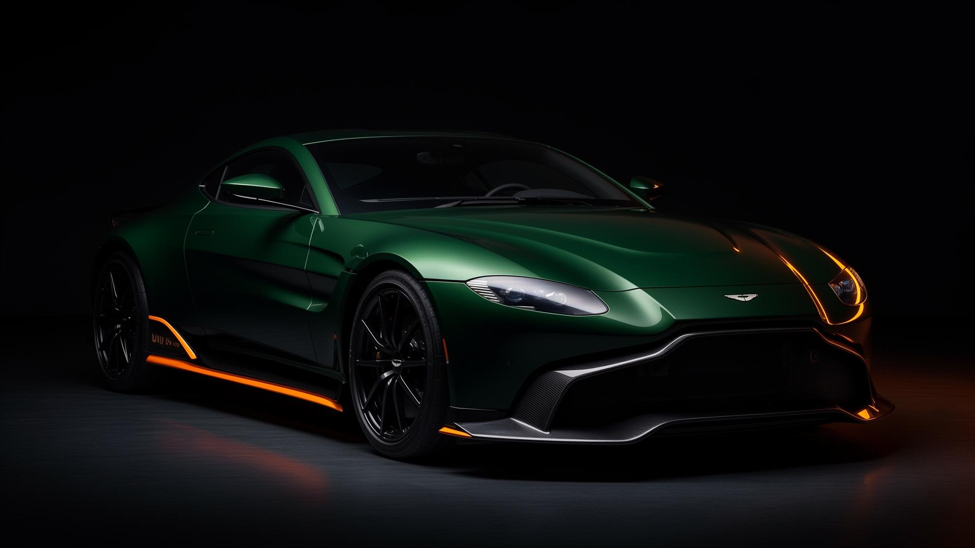 Aston Martin Vantage with carbon fiber aero kit