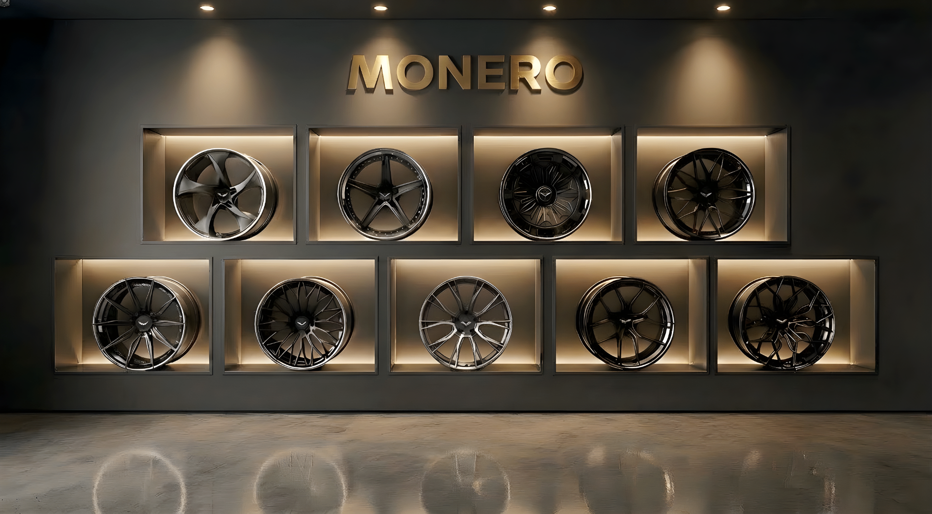 Monero luxury forged wheels gallery wall