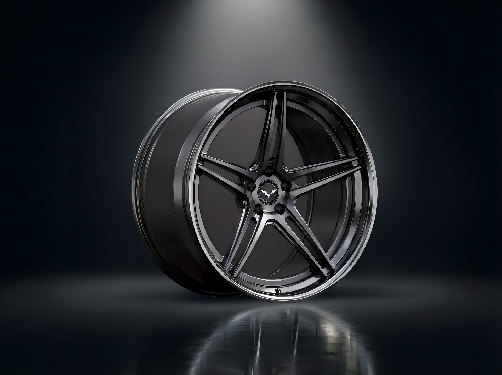 10NE - XV — Split-Star Black Chrome