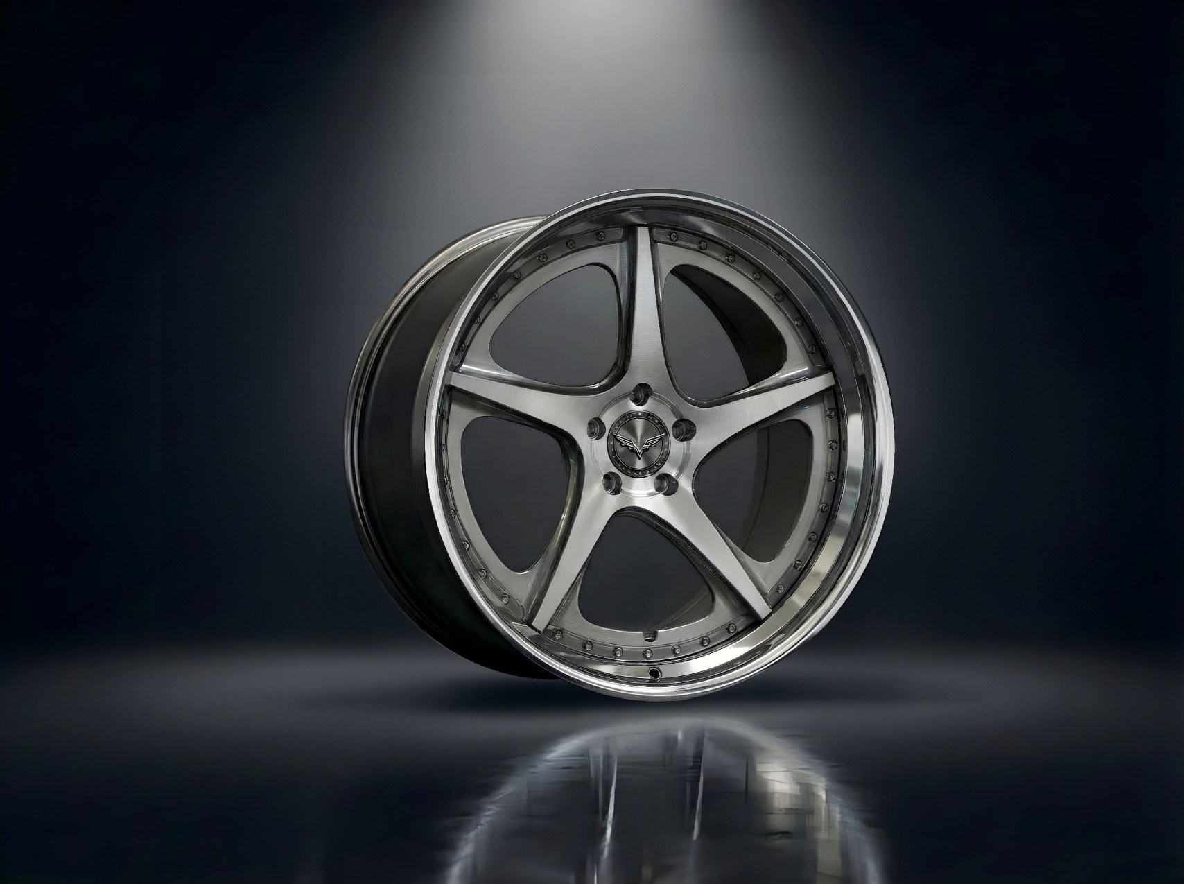 10NE - V — Brushed Aluminium / Riveted