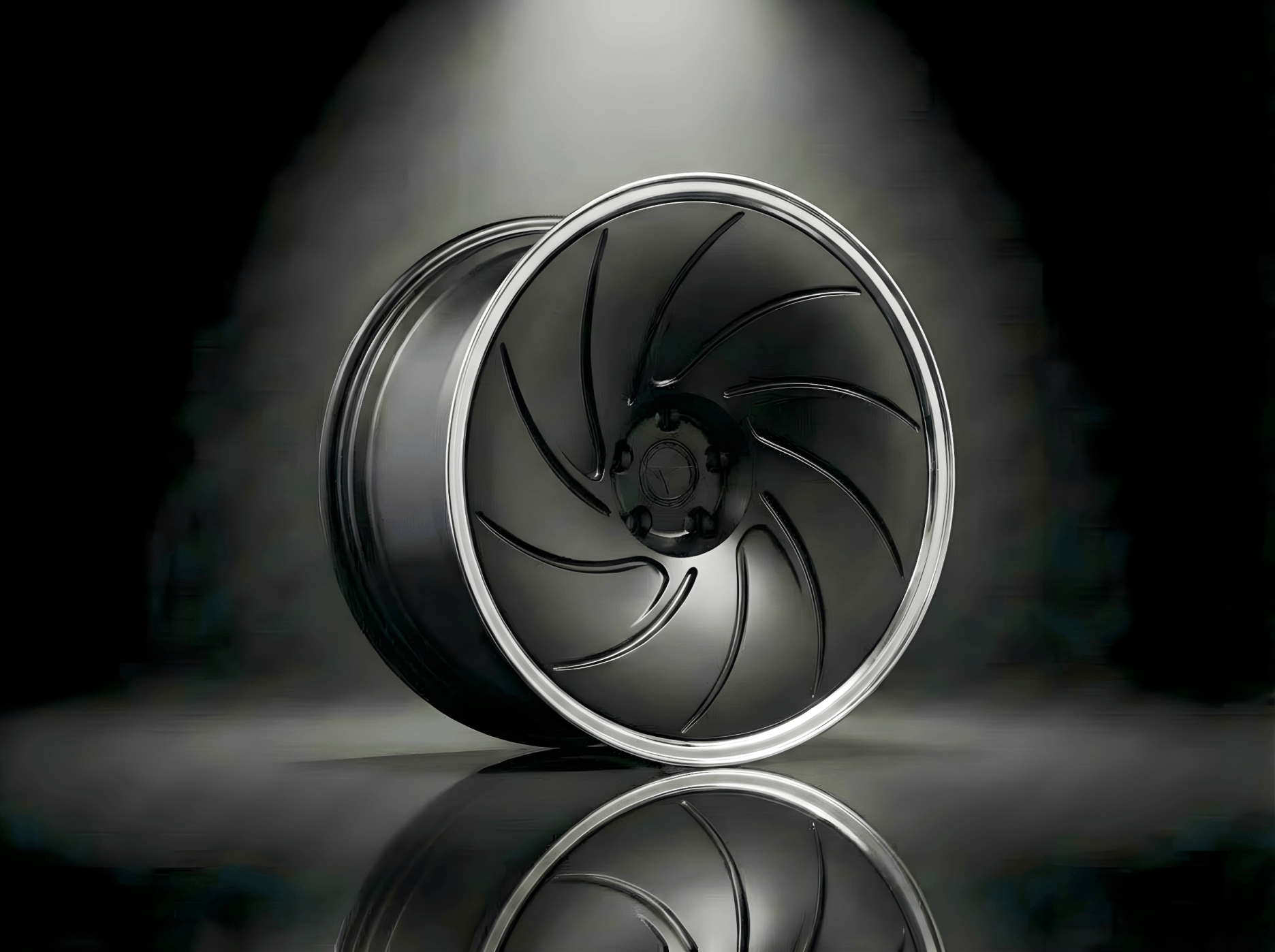 E1GHT - XXII — Black Swirl Turbine / Polished Lip