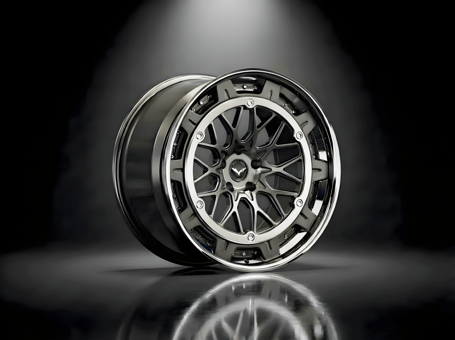 E1GHT - XXIII — Smoked Chrome Mesh / Polished Lip