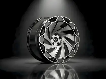 E1GHT - XXIX — Brushed Chrome Helix Vane