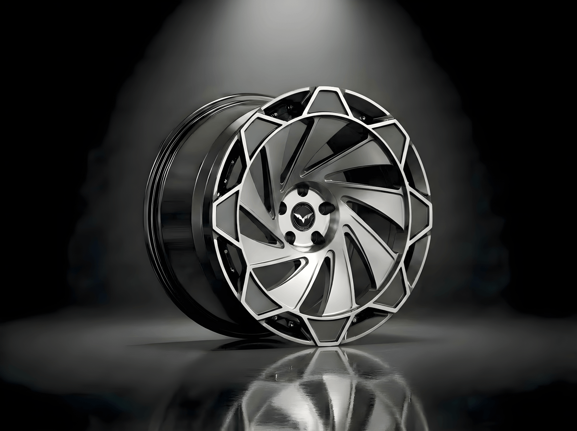 E1GHT - XXIX — Brushed Chrome Helix Vane