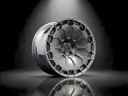 E1GHT - III — Polished Silver Honeycomb