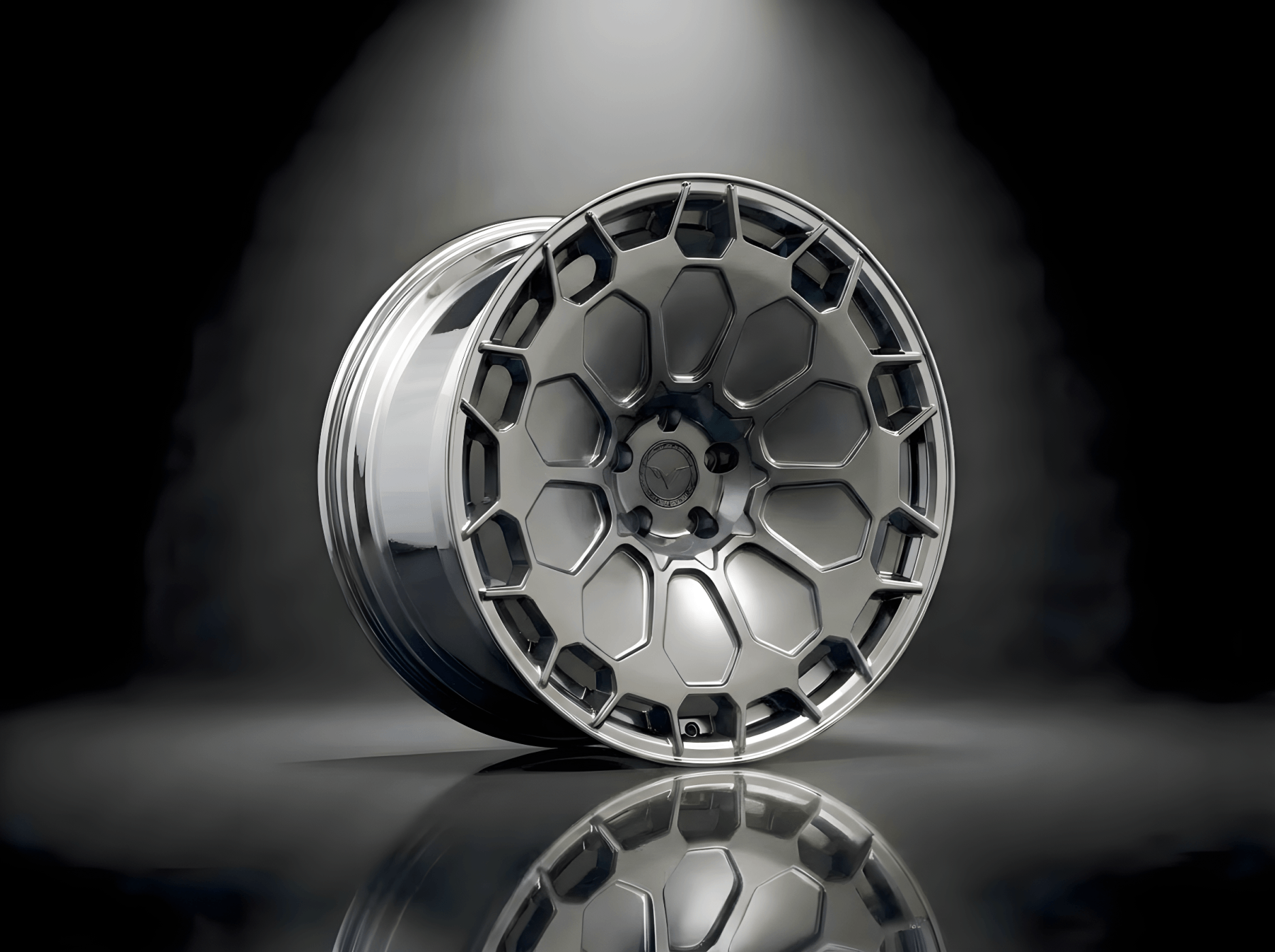 E1GHT - III — Polished Silver Honeycomb