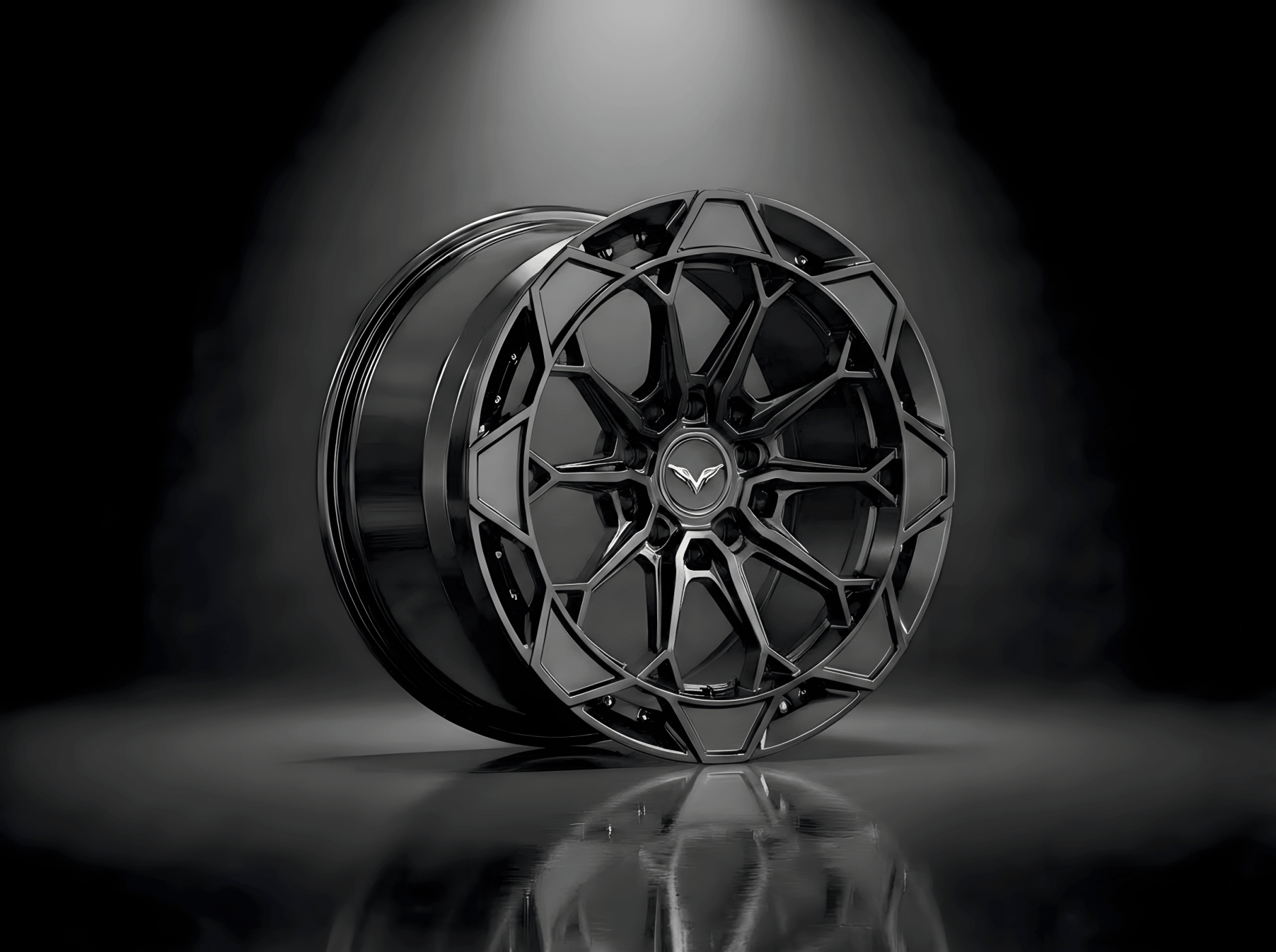 E1GHT - XXX — Gloss Black Spider Mesh