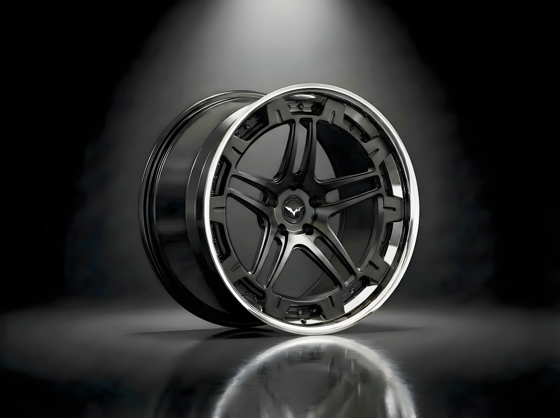 E1GHT - XXXII — Satin Black Five-Spoke / Polished Lip