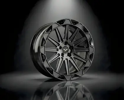 E1GHT - XXXIII — Gloss Black Multi-Spoke Web