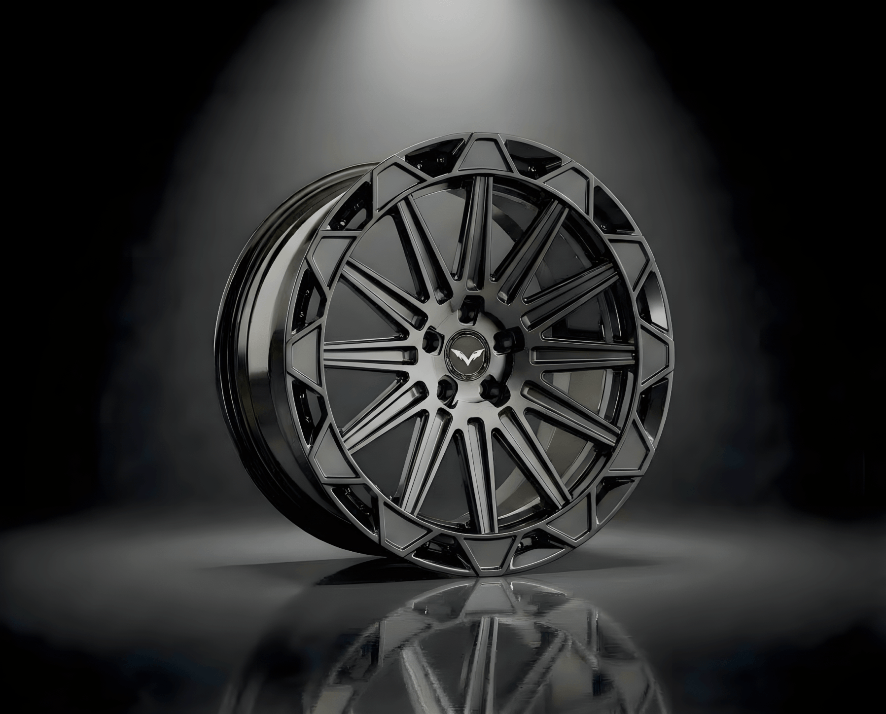 E1GHT - XXXIII — Gloss Black Multi-Spoke Web