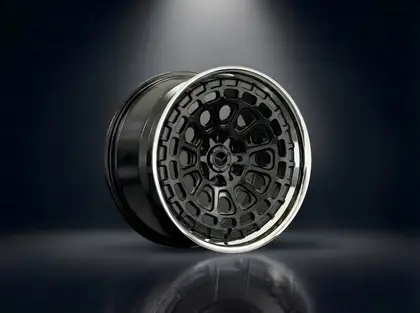 E1GHT - XXXVI — Black Chrome Mesh Web / Polished Lip