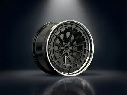 E1GHT - XXXVII — Black Chrome Split-Spoke / Polished Lip