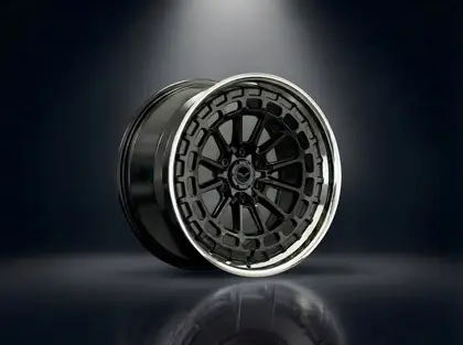 E1GHT - XXXIX — Black Chrome Multi-Spoke / Polished Lip